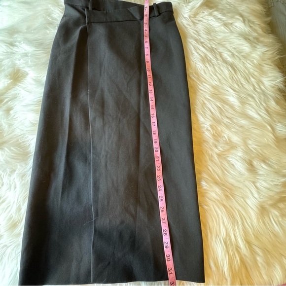 Mango Falda Martina Asymmetric topline Midi Skirt Size 2 Black - Picture 12 of 15